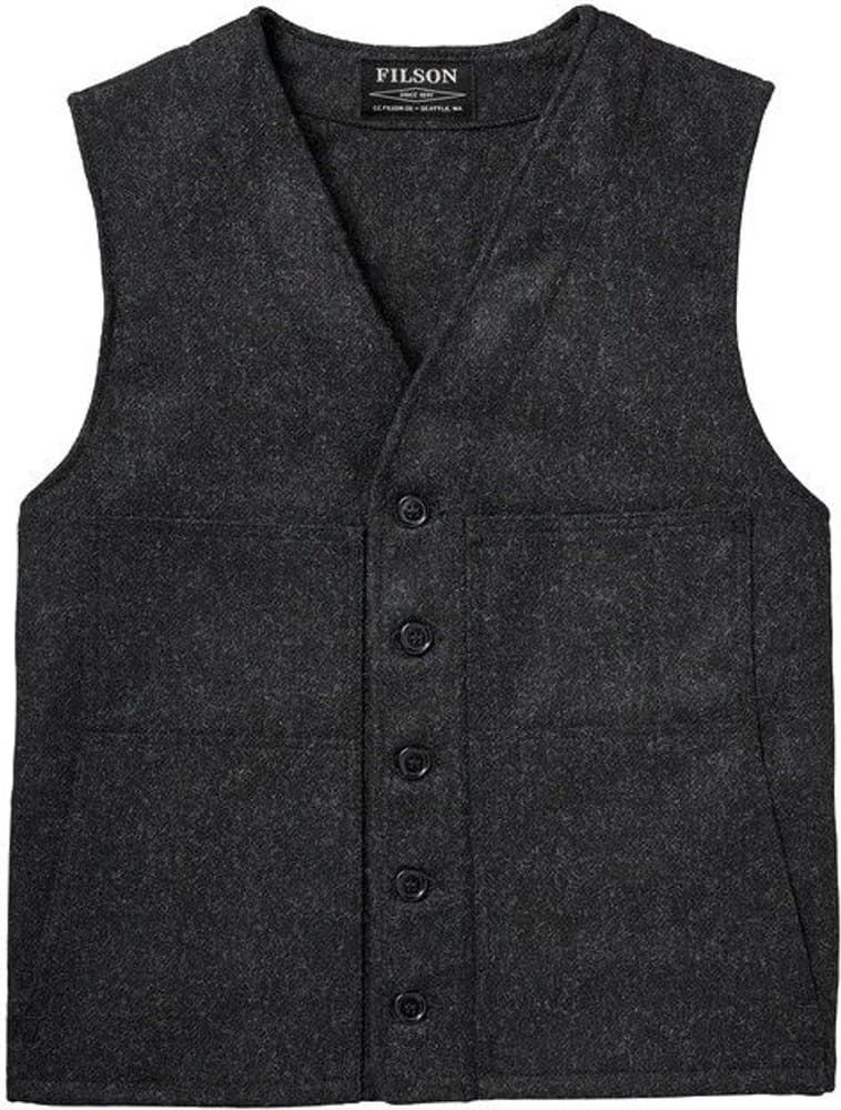 M's Mackinaw Wool Vest Charcoal, view: 0