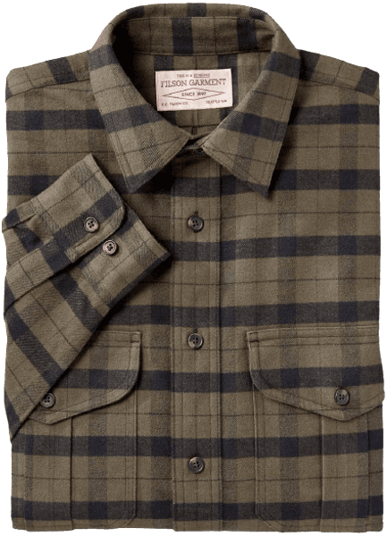 M's Alaskan Guide Shirt Otter Green Black Plaid, view: 1