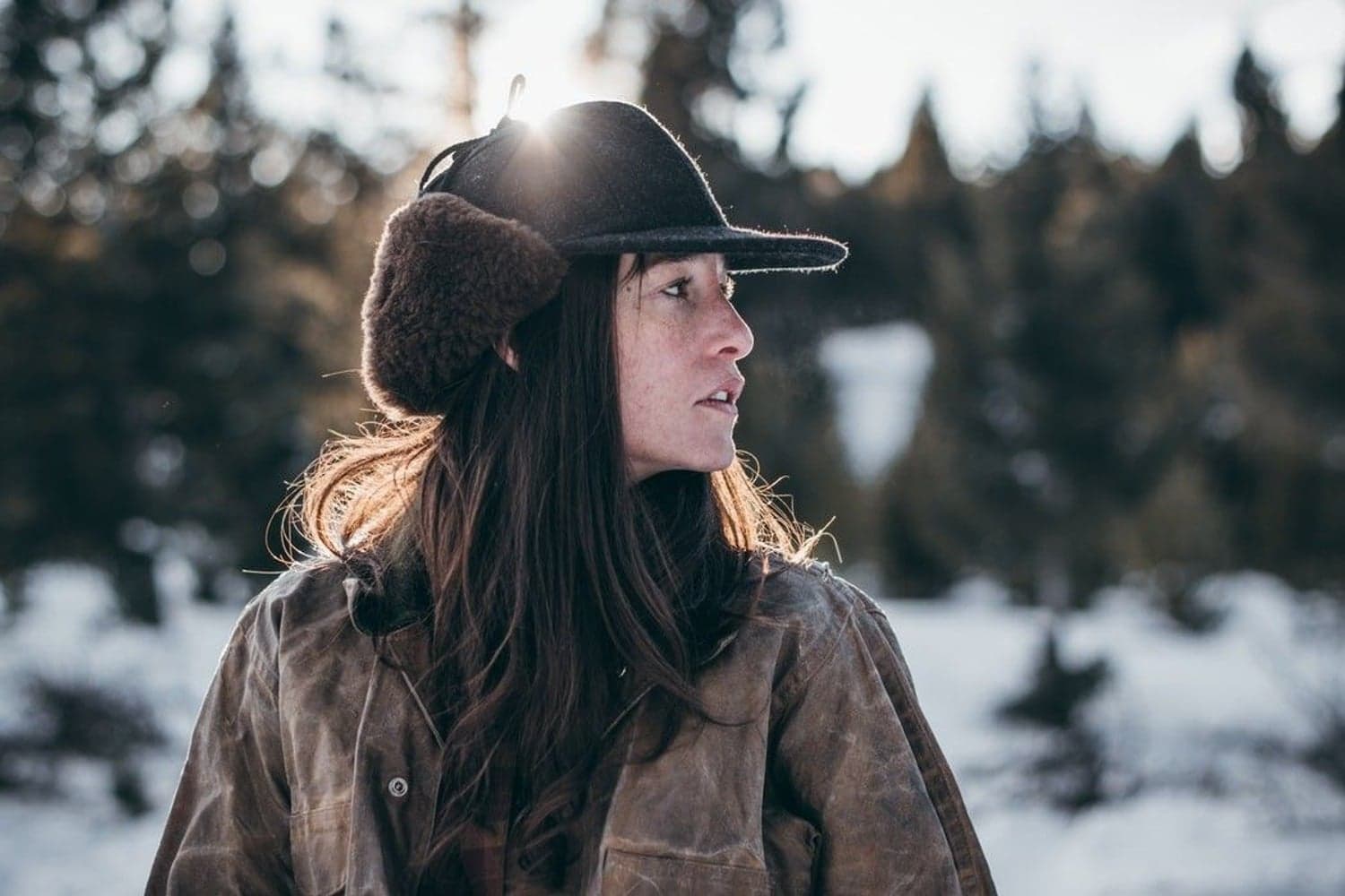 Double Mackinaw Wool Hat Charcoal/Dark Brown, view: 2