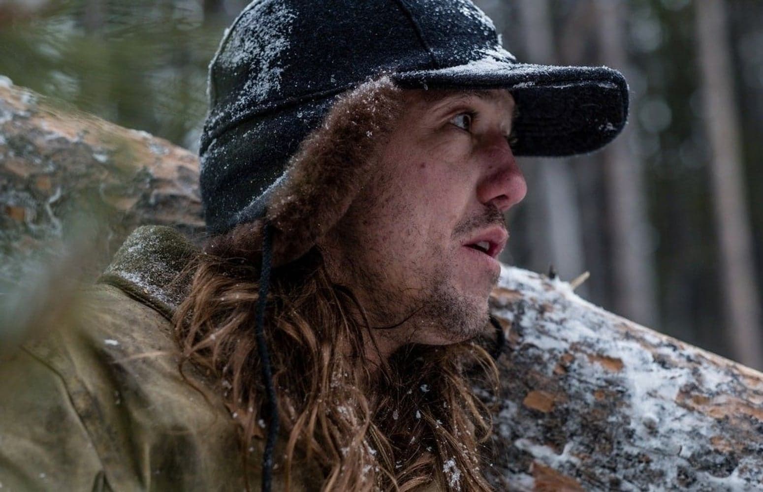 Double Mackinaw Wool Hat Charcoal/Dark Brown, view: 3