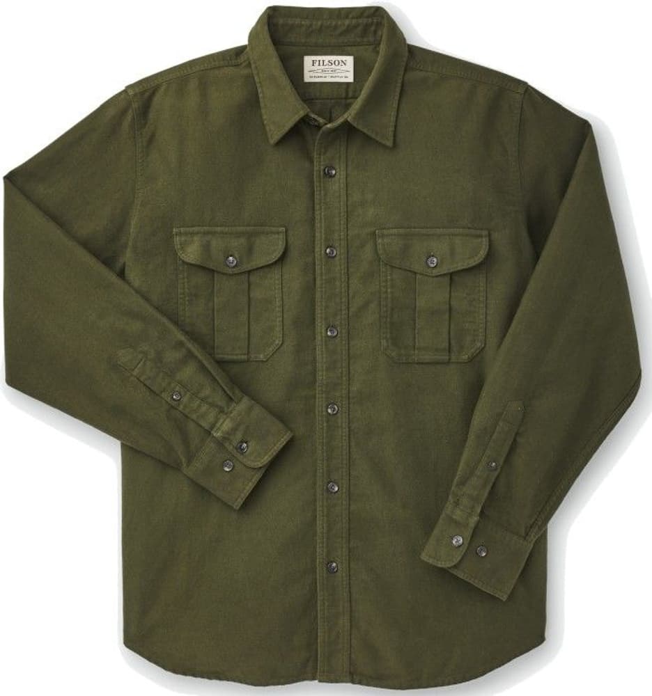 M's Moleskin Seattle Shirt Dark Olive, view: 0