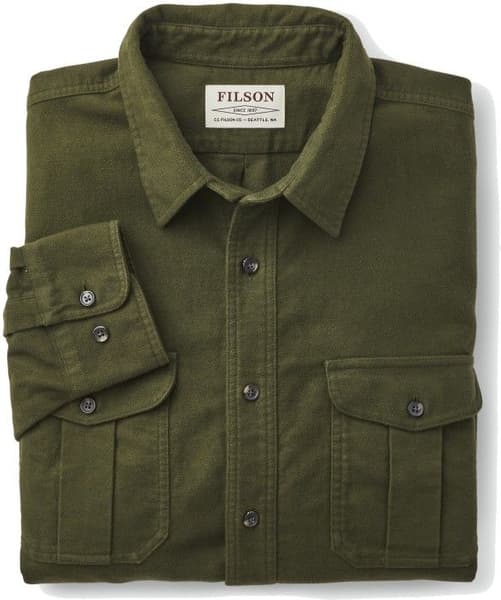 M's Moleskin Seattle Shirt Dark Olive, view: 2