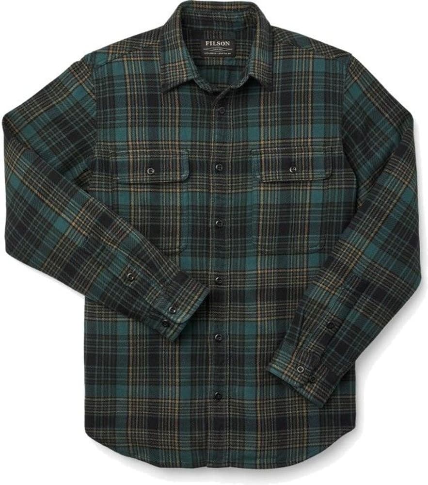 Vintage Flannel Work Shirt Green Olive Black, view: 0