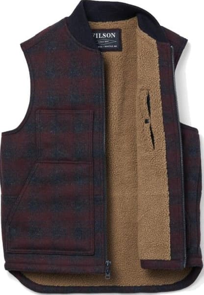 Lined Mackinaw Wool Work Vest Mrn Coal, view: 1