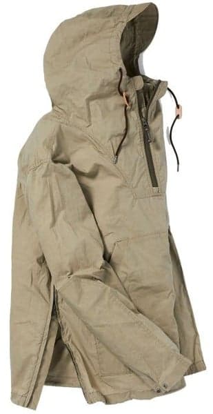 Men's Lightweight Waxed Anorak Grey Khaki, view: 2