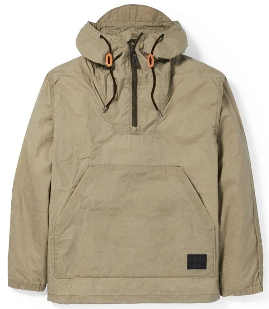 Men's Lightweight Waxed Anorak Grey Khaki, view: 0