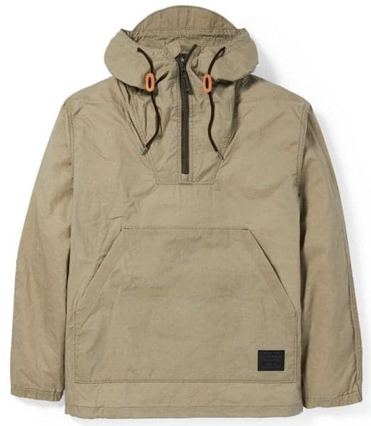 Men's Lightweight Waxed Anorak Grey Khaki, view: 0