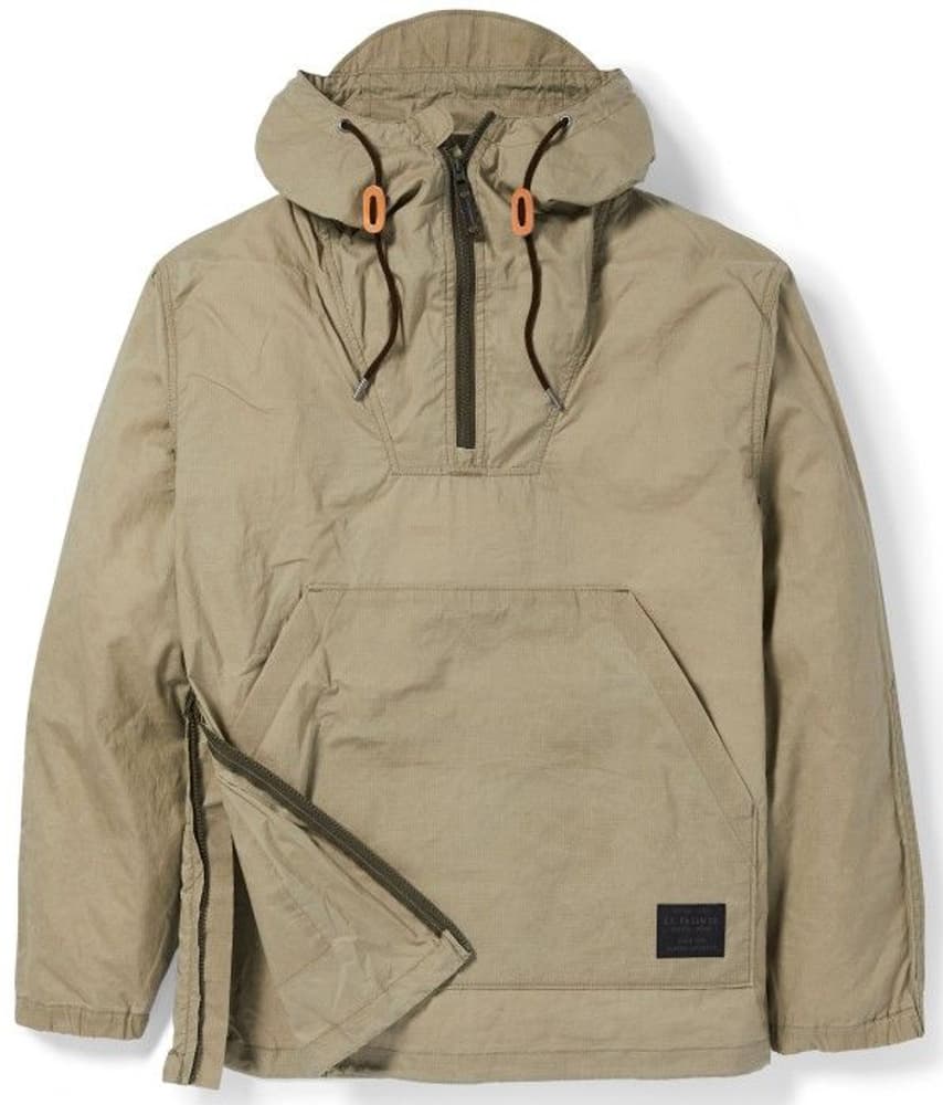 Men's Lightweight Waxed Anorak Grey Khaki, view: 1