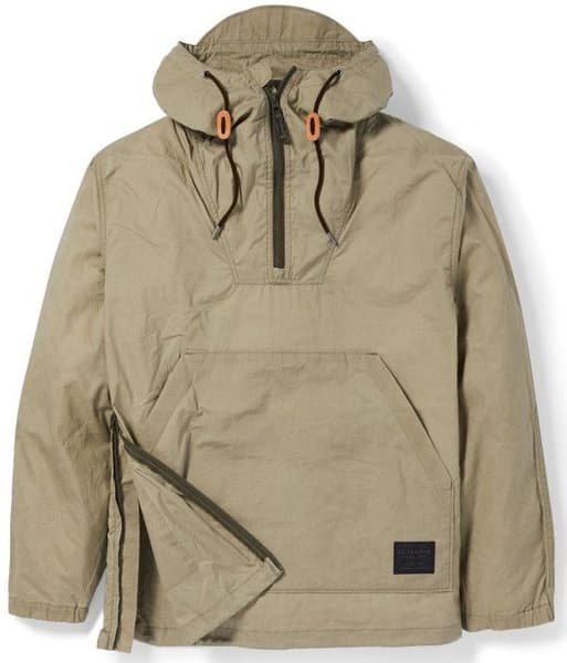 Men's Lightweight Waxed Anorak Grey Khaki, view: 1