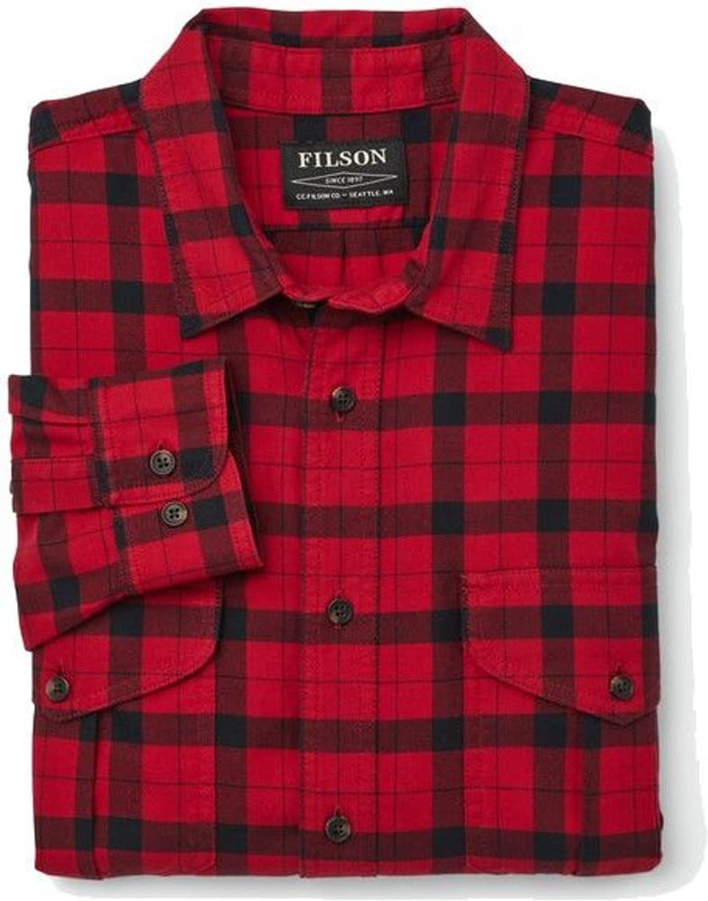 Light Weight Alaskan Guide Shirt Red Black, view: 2