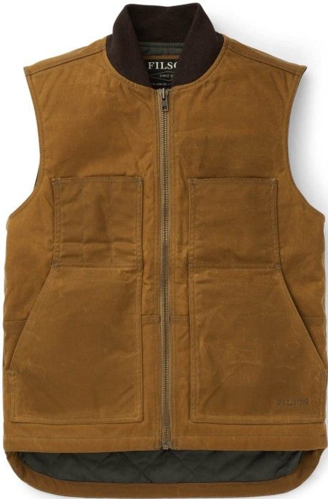 M's Tin Cloth Insulated Work Vest Dark Tan, view: 0