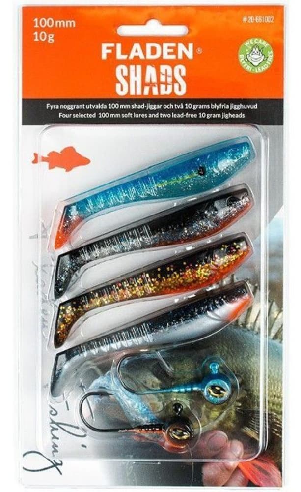 Jiggsortering Shad 80 mm fyra jiggar, två jigghuvud 8 gram, view: 0