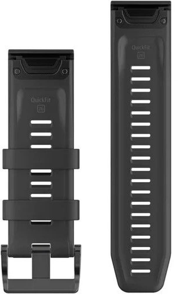 QuickFit 26 mm Armband Svart Silikon, view: 0