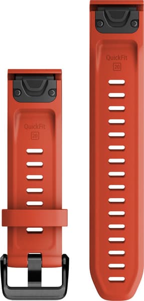 QuickFit 20 mm Flame Red Silicone Band, view: 1
