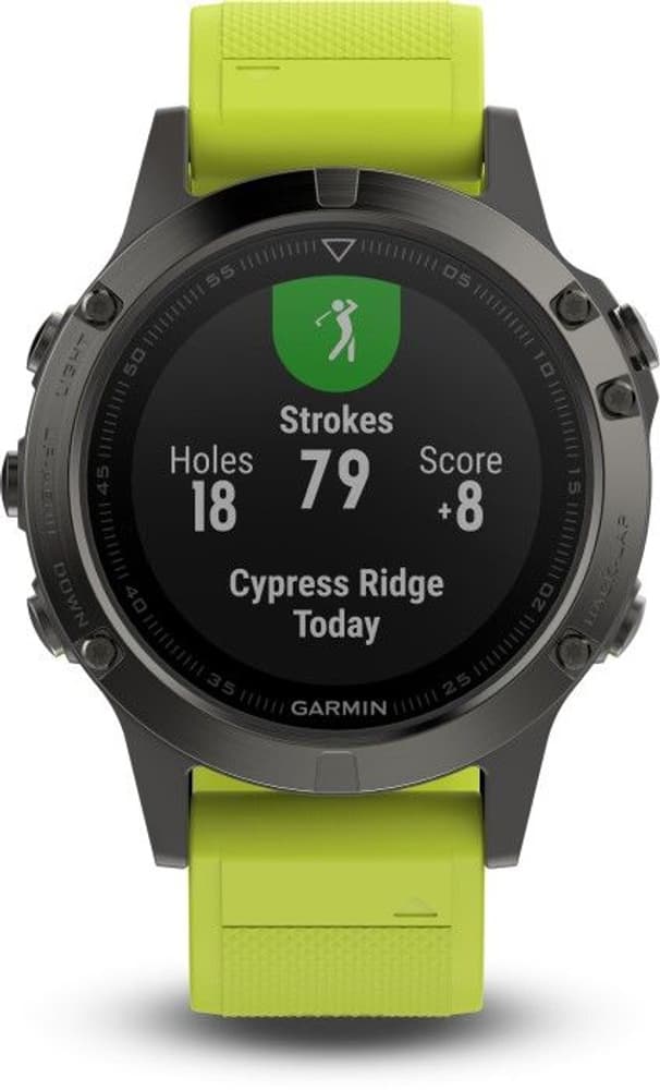 Fenix 5 Skiffergrå med gult armband, view: 1