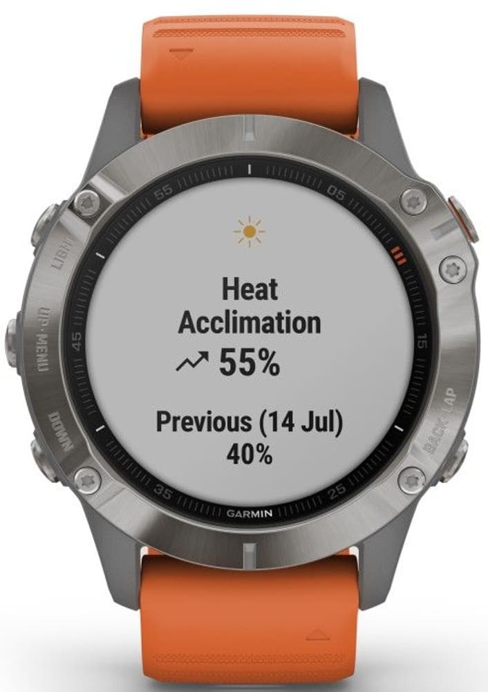 Fenix 6 Sapphire Titan with Orange Band, view: 3