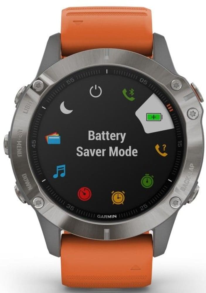 Fenix 6 Sapphire Titan with Orange Band, view: 2