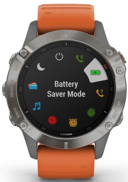 Fenix 6 Sapphire Titan with Orange Band, view: 2