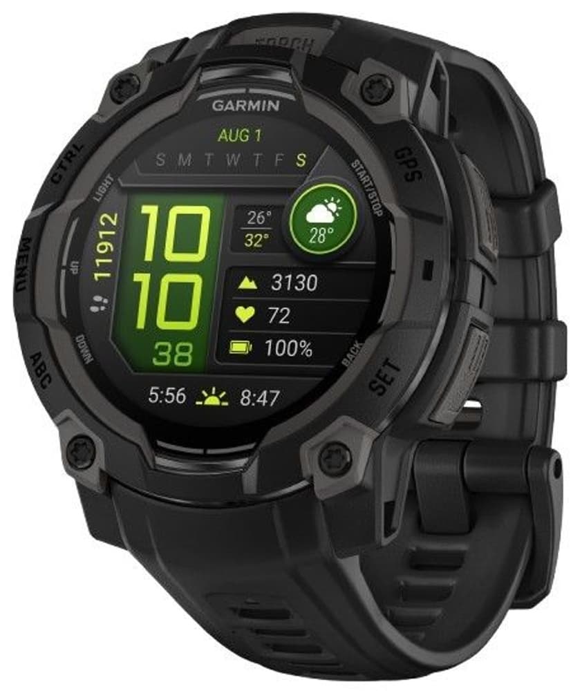 Instinct 3 45 mm AMOLED Svart med Svart Armband, view: 0