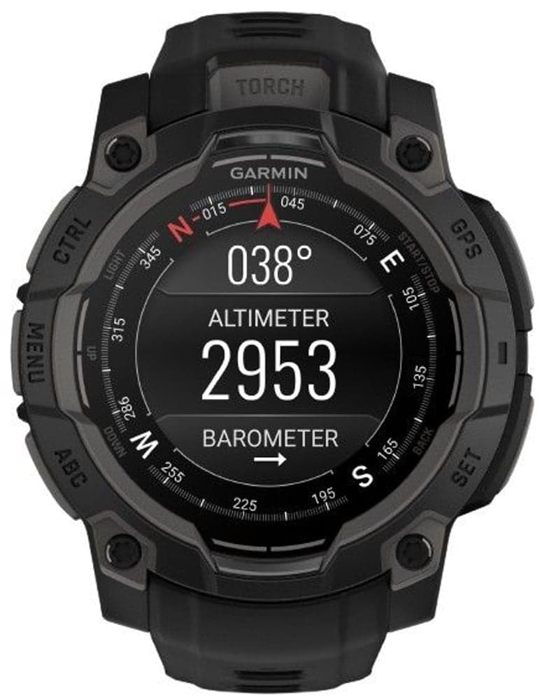 Instinct 3 45 mm AMOLED Svart med Svart Armband, view: 2