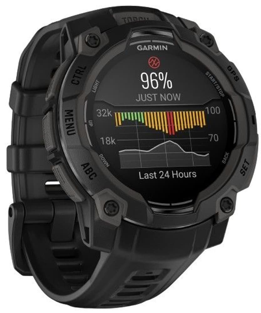 Instinct 3 45 mm AMOLED Svart med Svart Armband, view: 5