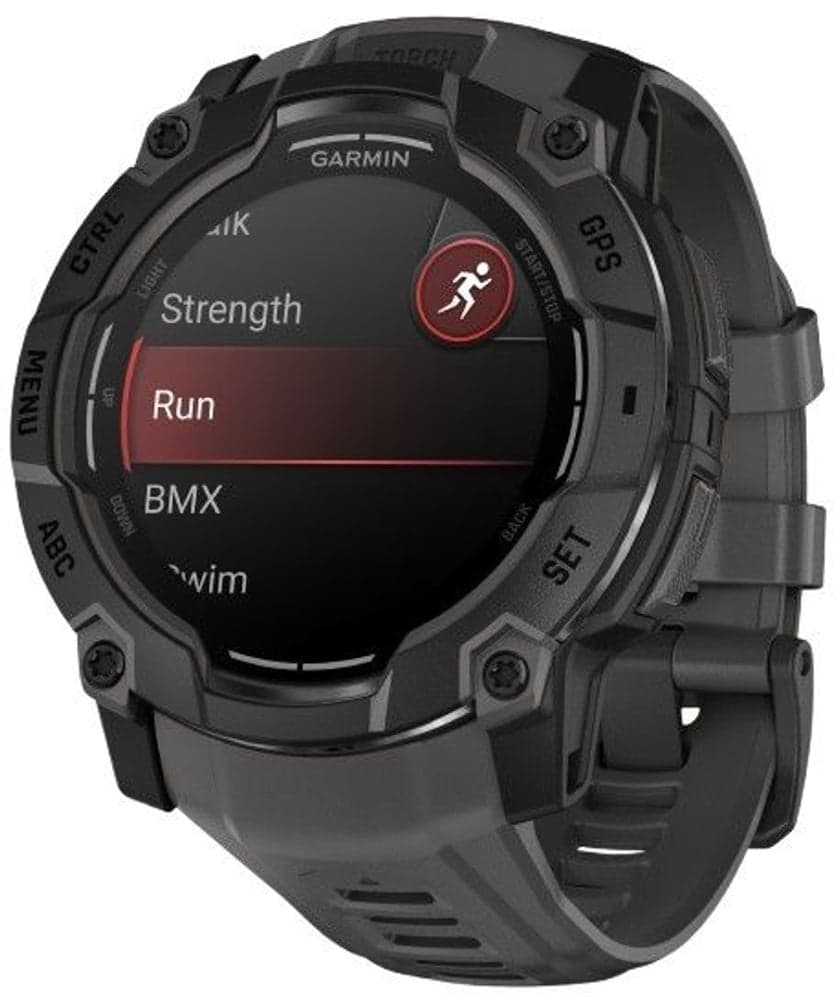 Instinct 3 50 mm AMOLED Svart med Kolfärgat Armband, view: 5