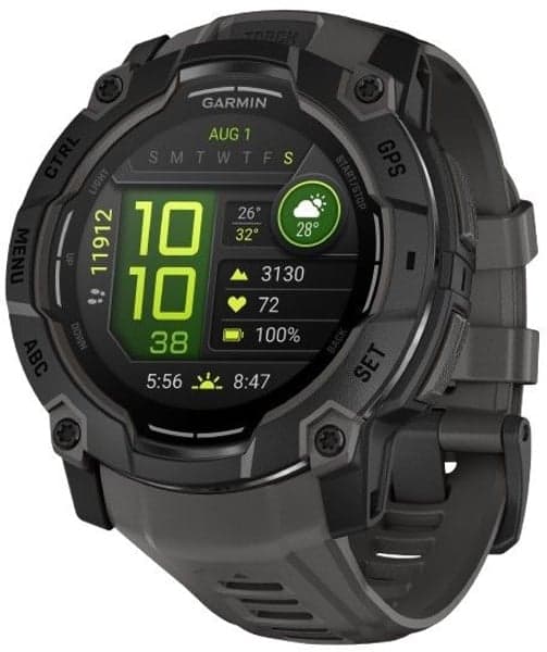 Instinct 3 50 mm AMOLED Svart med Kolfärgat Armband, view: 0