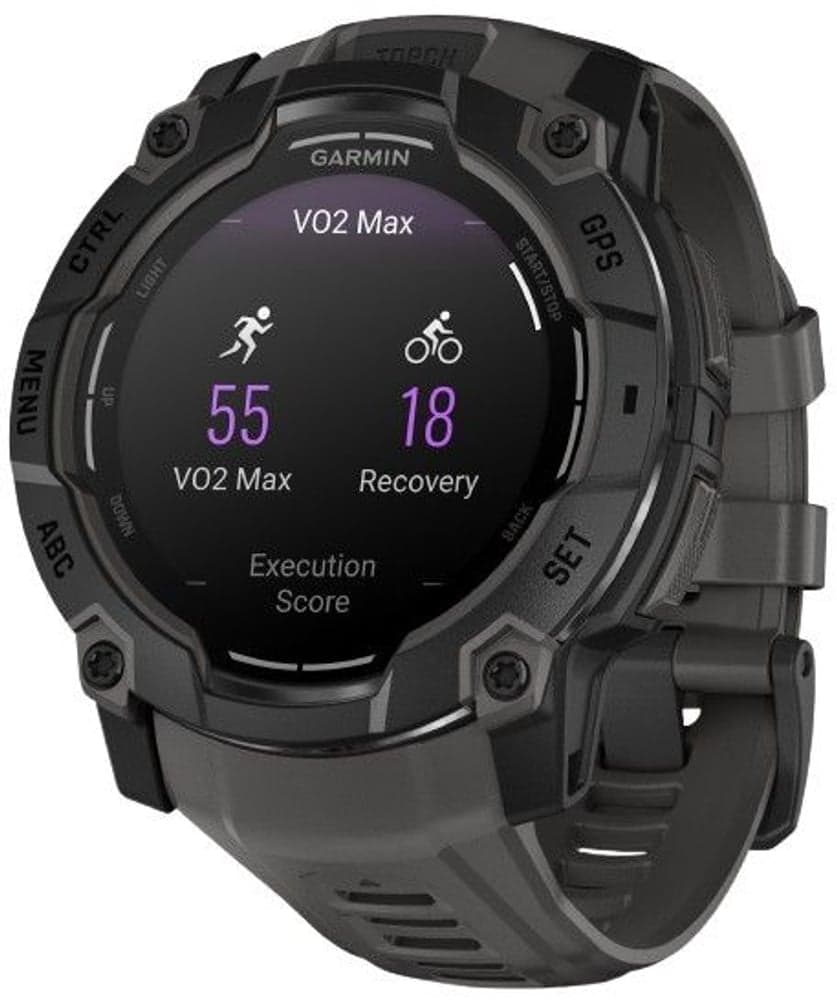 Instinct 3 50 mm AMOLED Svart med Kolfärgat Armband, view: 4