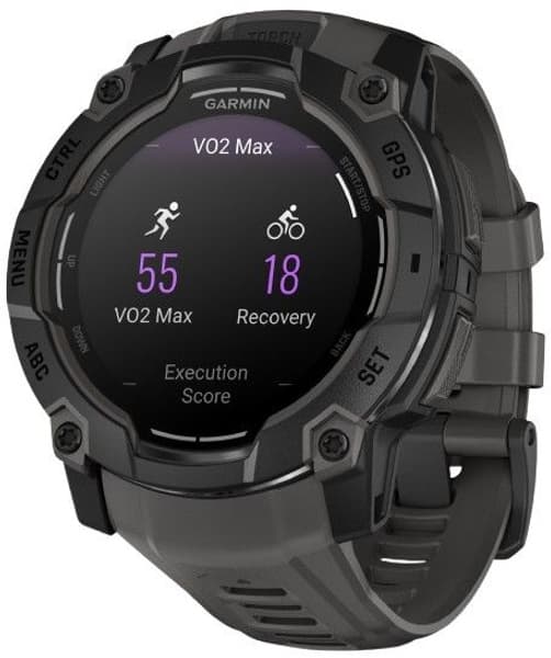 Instinct 3 50 mm AMOLED Svart med Kolfärgat Armband, view: 4