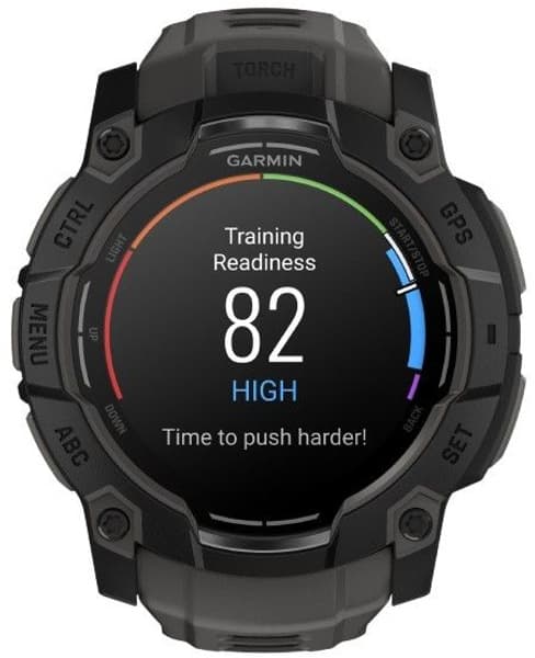 Instinct 3 50 mm AMOLED Svart med Kolfärgat Armband, view: 2