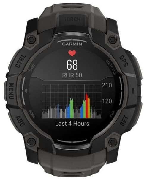 Instinct 3 50 mm AMOLED Svart med Kolfärgat Armband, view: 3