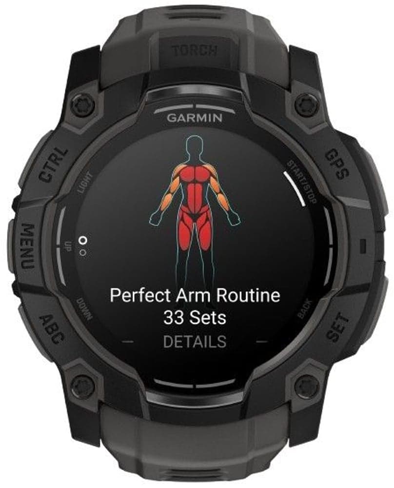 Instinct 3 50 mm AMOLED Svart med Kolfärgat Armband, view: 1