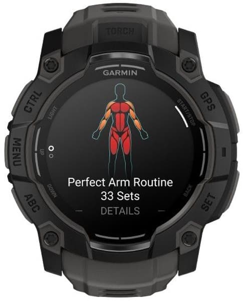 Instinct 3 50 mm AMOLED Svart med Kolfärgat Armband, view: 1