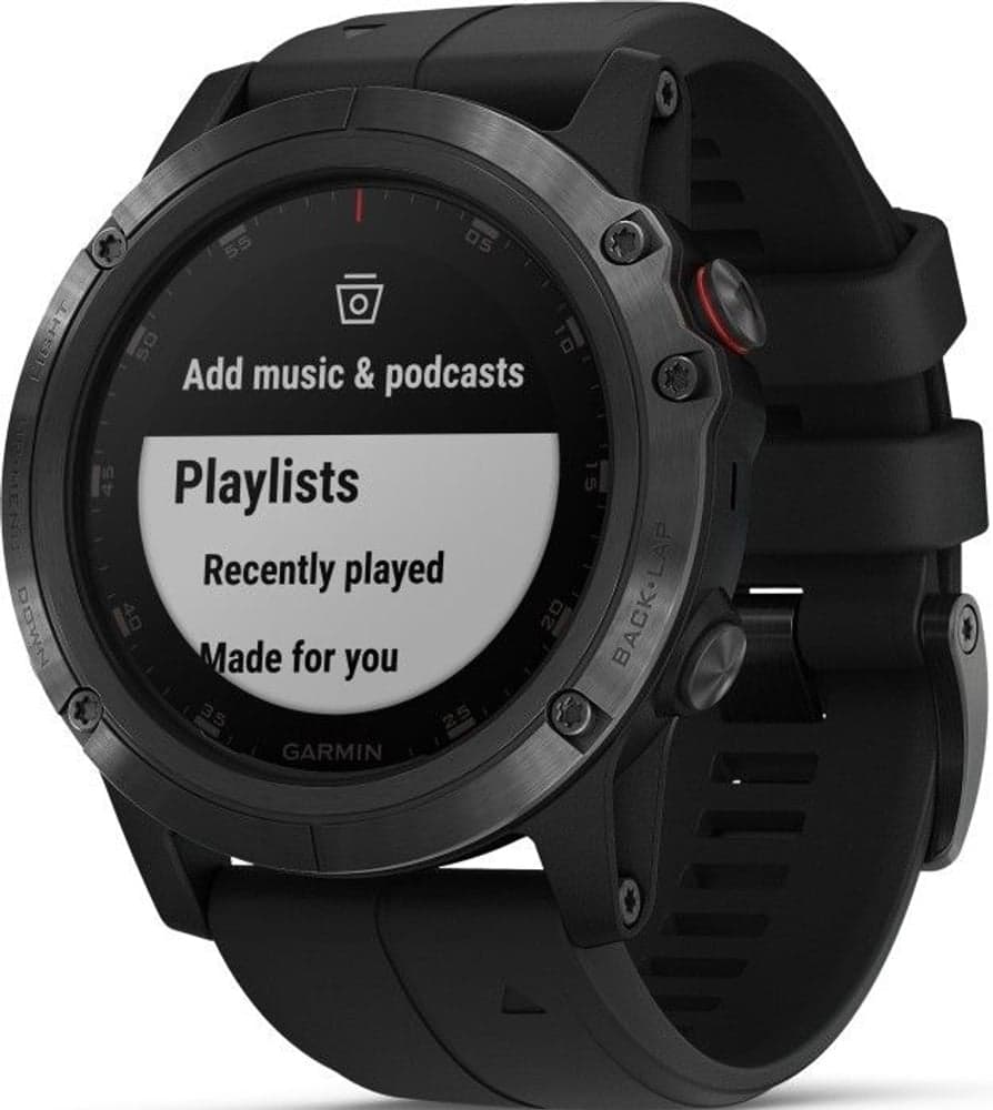 Fenix 5X Plus Sapphire Svart (saknar skyddsplast), view: 2