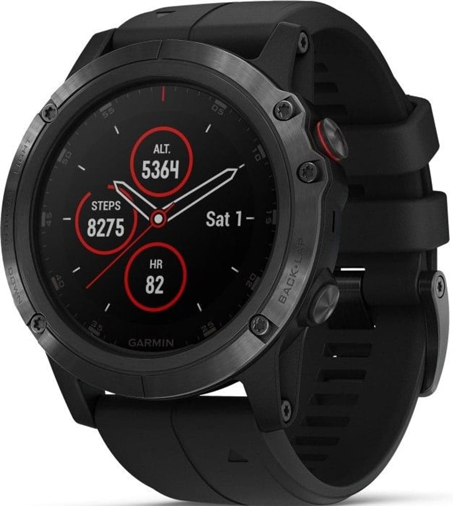 Fenix 5X Plus Sapphire Svart (saknar skyddsplast), view: 0