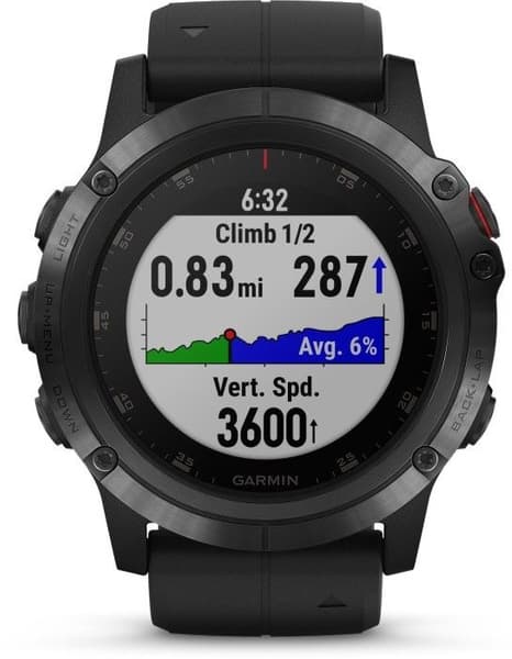 Fenix 5X Plus Sapphire Svart (saknar skyddsplast), view: 5