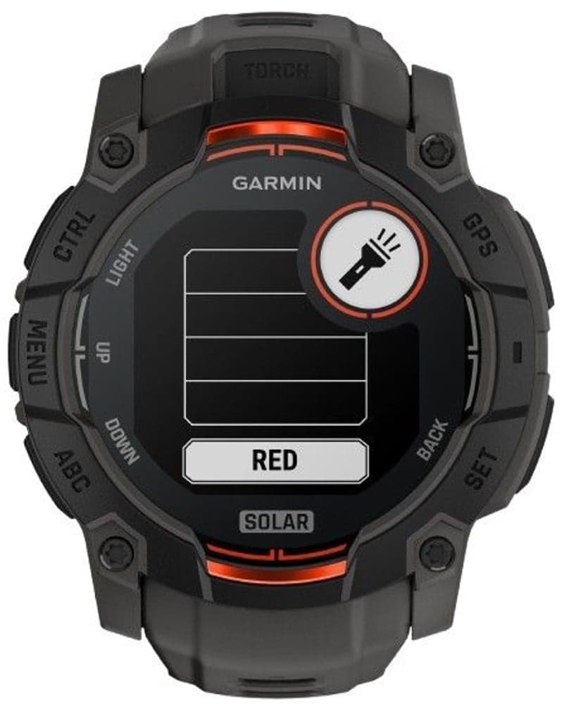 Instinct 3 50 mm Solar Svart med Kolfärgat Armband, view: 4