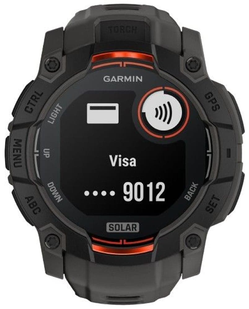 Instinct 3 50 mm Solar Svart med Kolfärgat Armband, view: 5