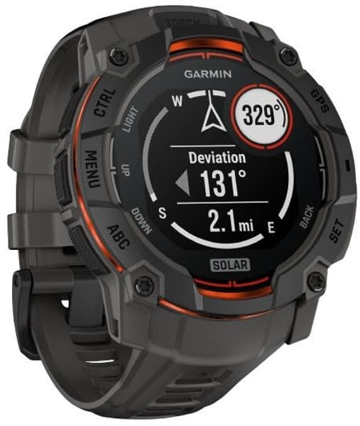 Instinct 3 50 mm Solar Svart med Kolfärgat Armband, view: 7