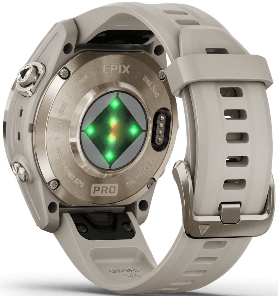 EPIX PRO (G2) 42mm Sapphire Soft Gold with Light Sand Band, view: 1