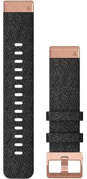 QuickFit 20 mm Armband Hthr Black Nylon with Rose Gold, view: 0
