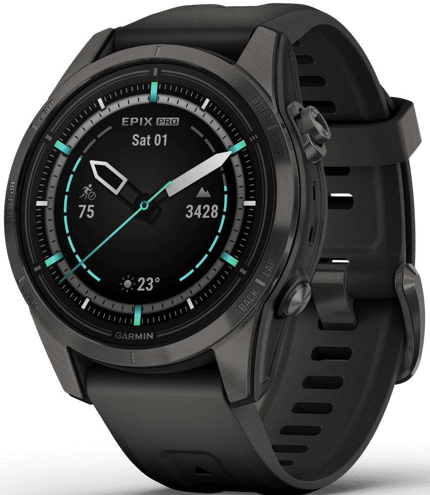 EPIX PRO (G2) 42mm Sapphire Carbon Grey DLC Titanium with Black Band, view: 0