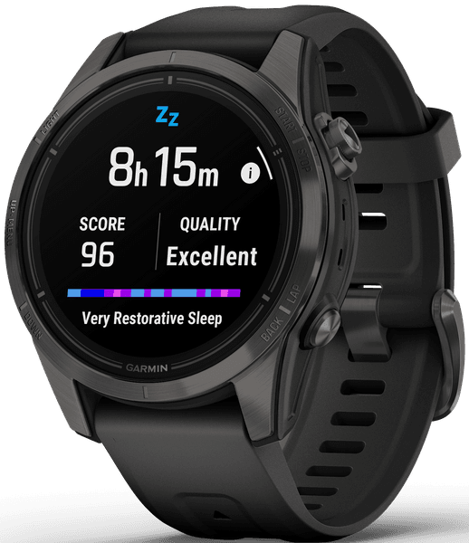 EPIX PRO (G2) 42mm Sapphire Carbon Grey DLC Titanium with Black Band, view: 8