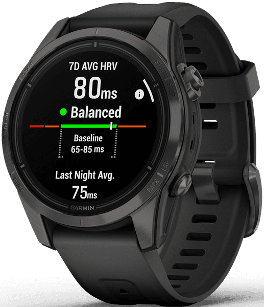 EPIX PRO (G2) 42mm Sapphire Carbon Grey DLC Titanium with Black Band, view: 7