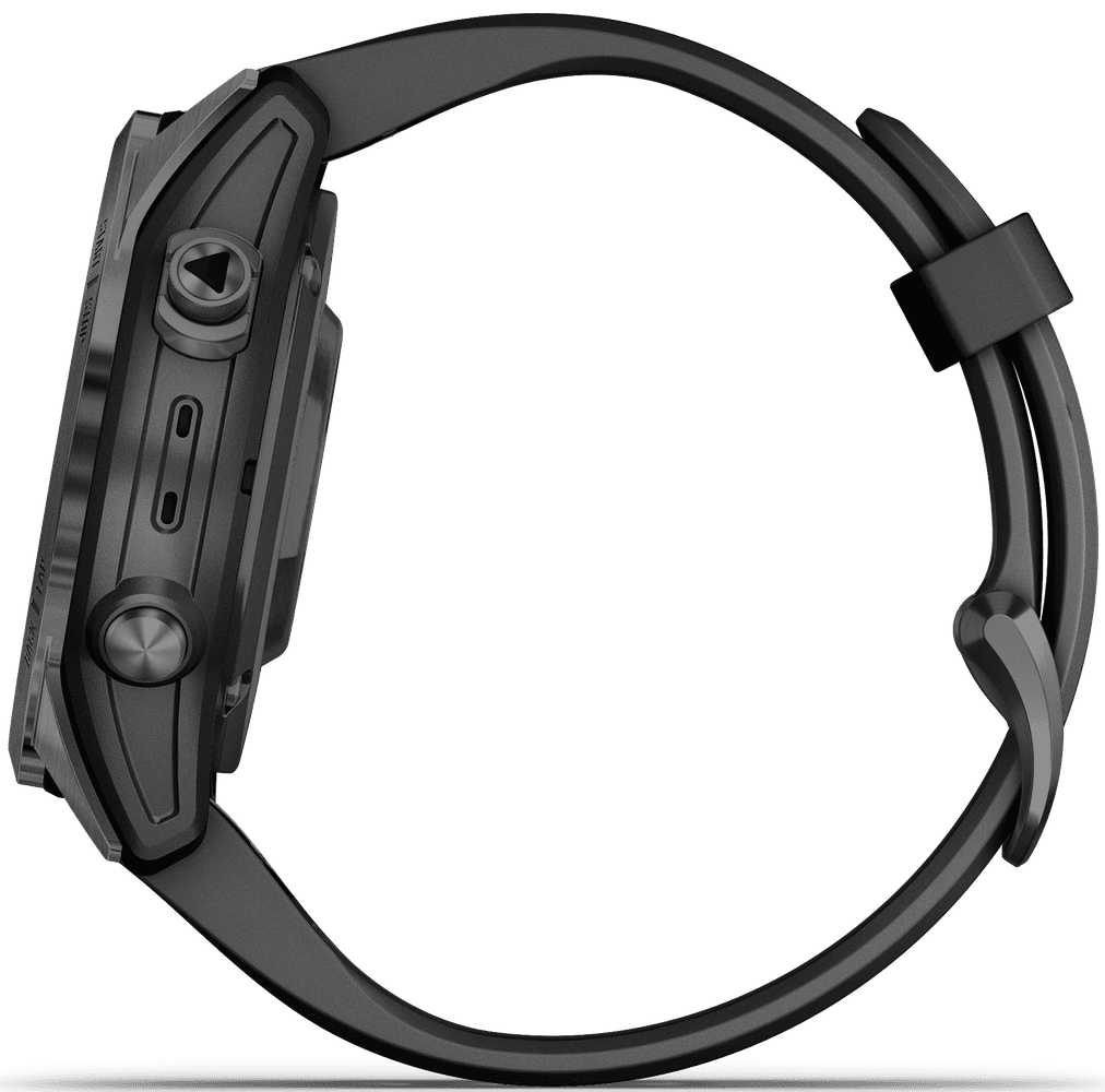 EPIX PRO (G2) 42mm Sapphire Carbon Grey DLC Titanium with Black Band, view: 2