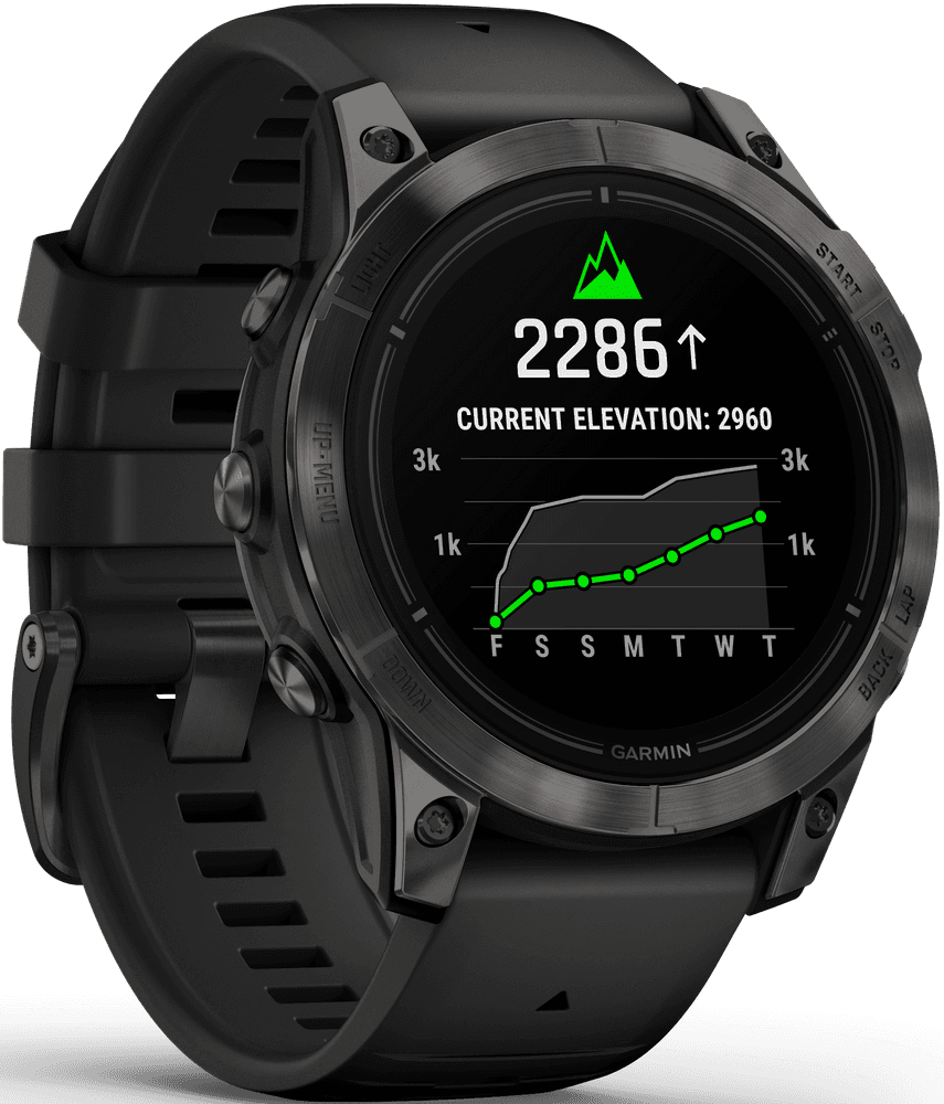 EPIX PRO (G2) 47mm Sapphire Carbon Grey DLC Titanium with Black Band, view: 4