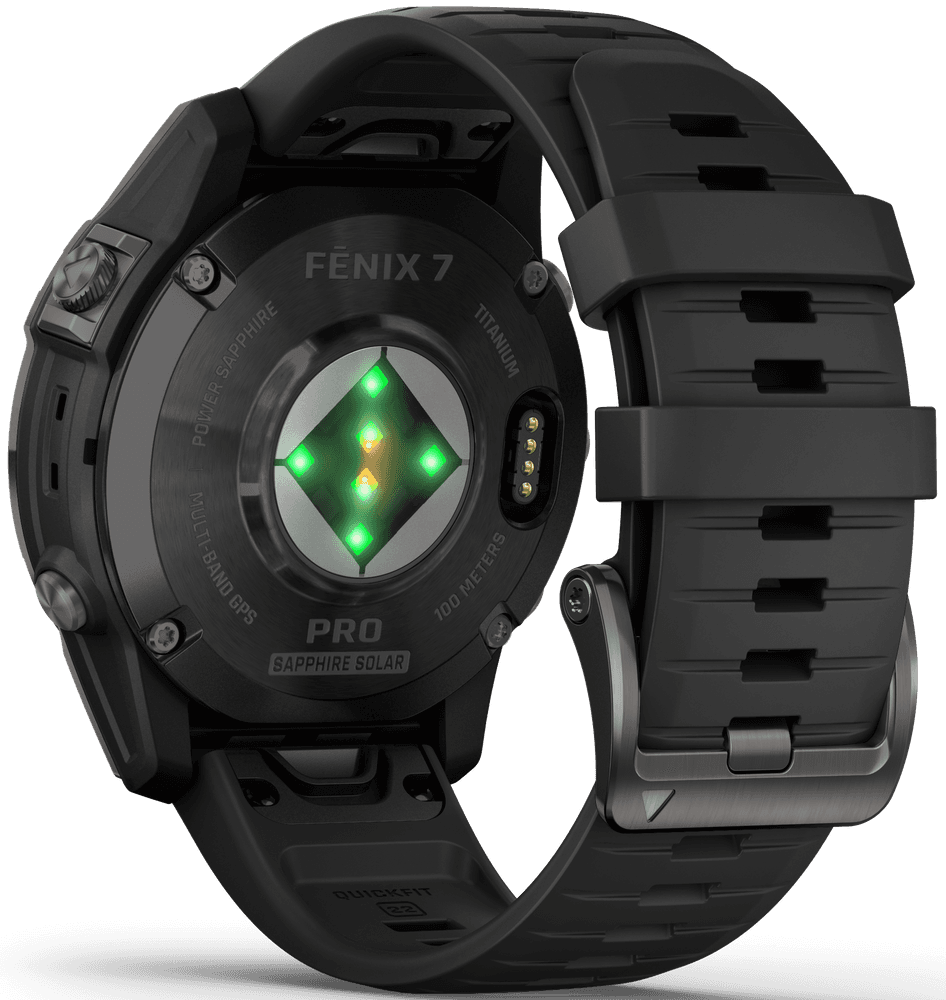 Fenix 7 Pro Sapphire Solar Carbon Grey DLC Titanium with Black Band, view: 1