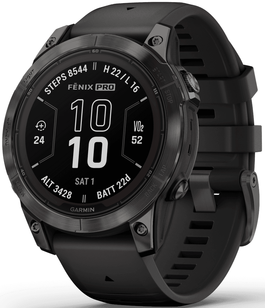 Fenix 7 Pro Sapphire Solar Carbon Grey DLC Titanium with Black Band, view: 0