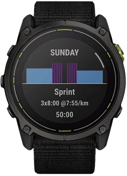 Enduro 3 Carbon Gray DLC Titanium with Black UltrafFit Nylon Strap, view: 2