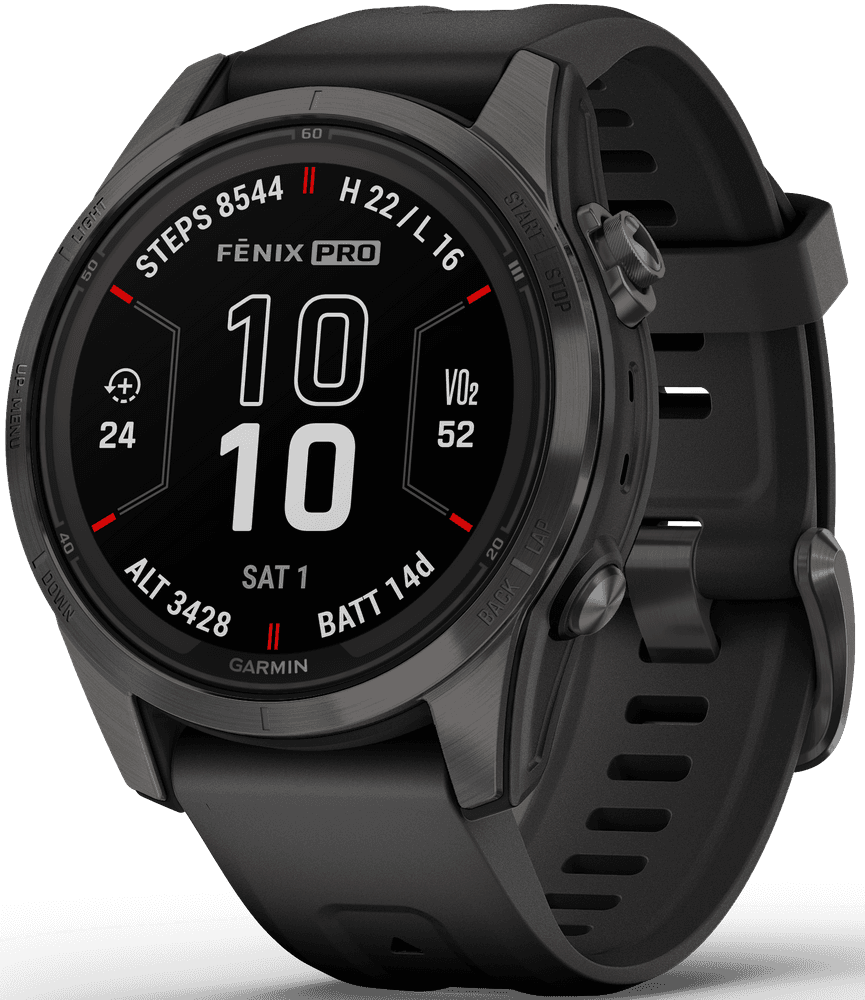 Fenix 7S Pro Sapphire Solar Carbon Grey DLC Titanium with Black Band, view: 0